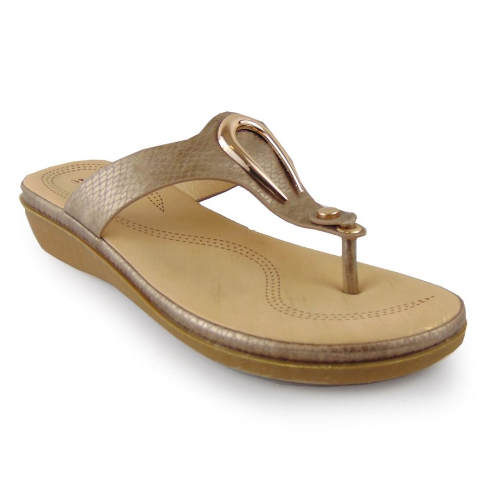 J.J.S Wedged Thong Sandals - Size 41 (9.5 - 10)